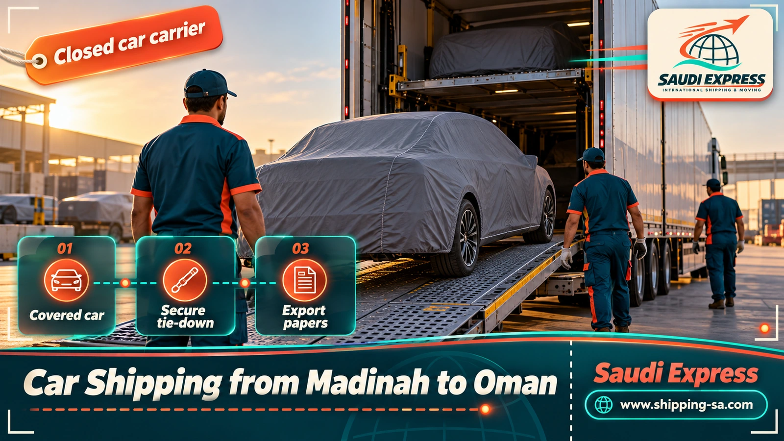 Car Shipping from Madinah to Oman