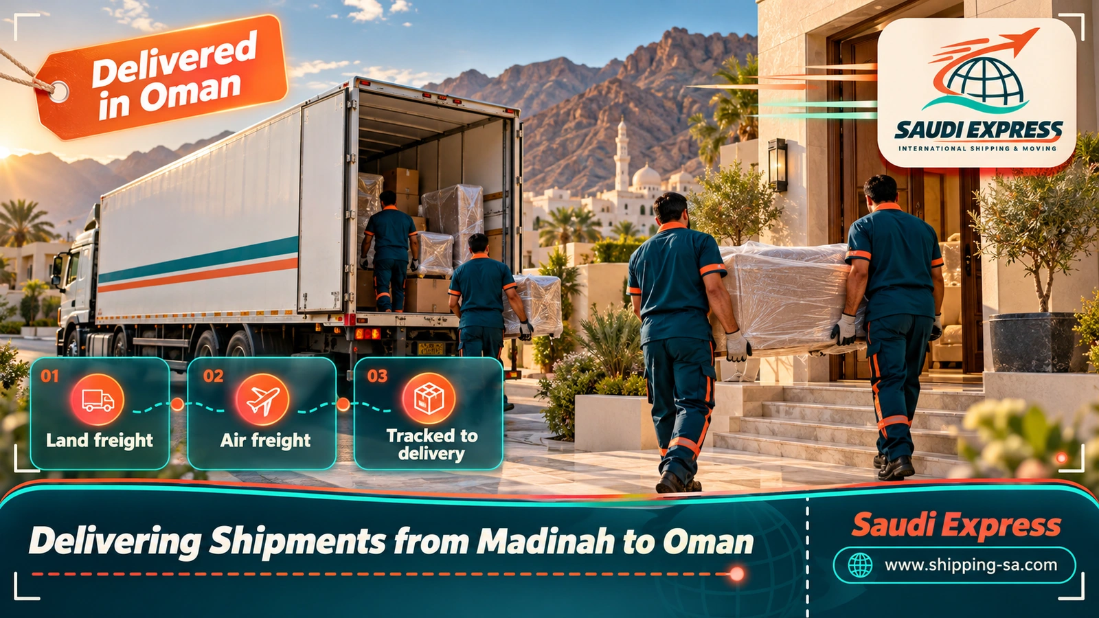 Delivering Shipments from Madinah to Oman