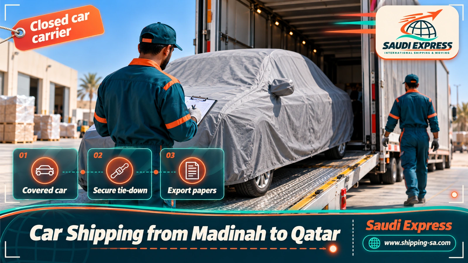 Car Shipping from Madinah to Qatar