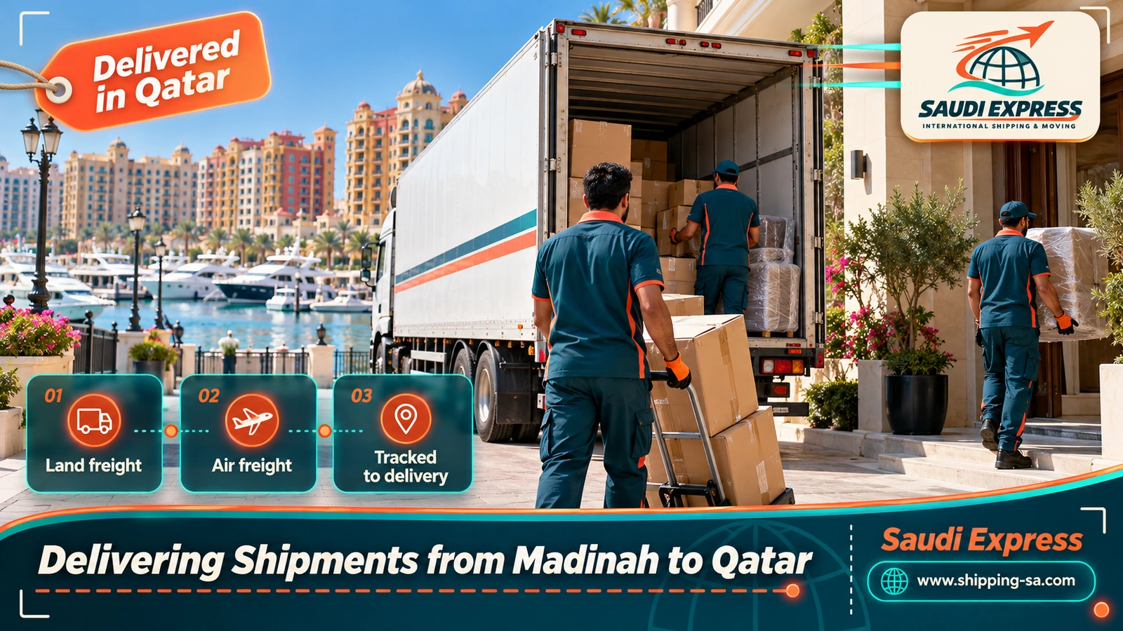 Delivering Shipments from Madinah to Qatar