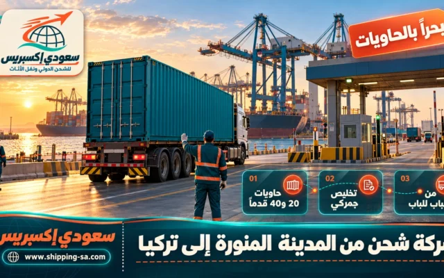 شركة شحن من المدينة المنورة إلى تركيا