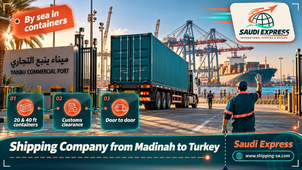 Shipping Company from Madinah to Turkey