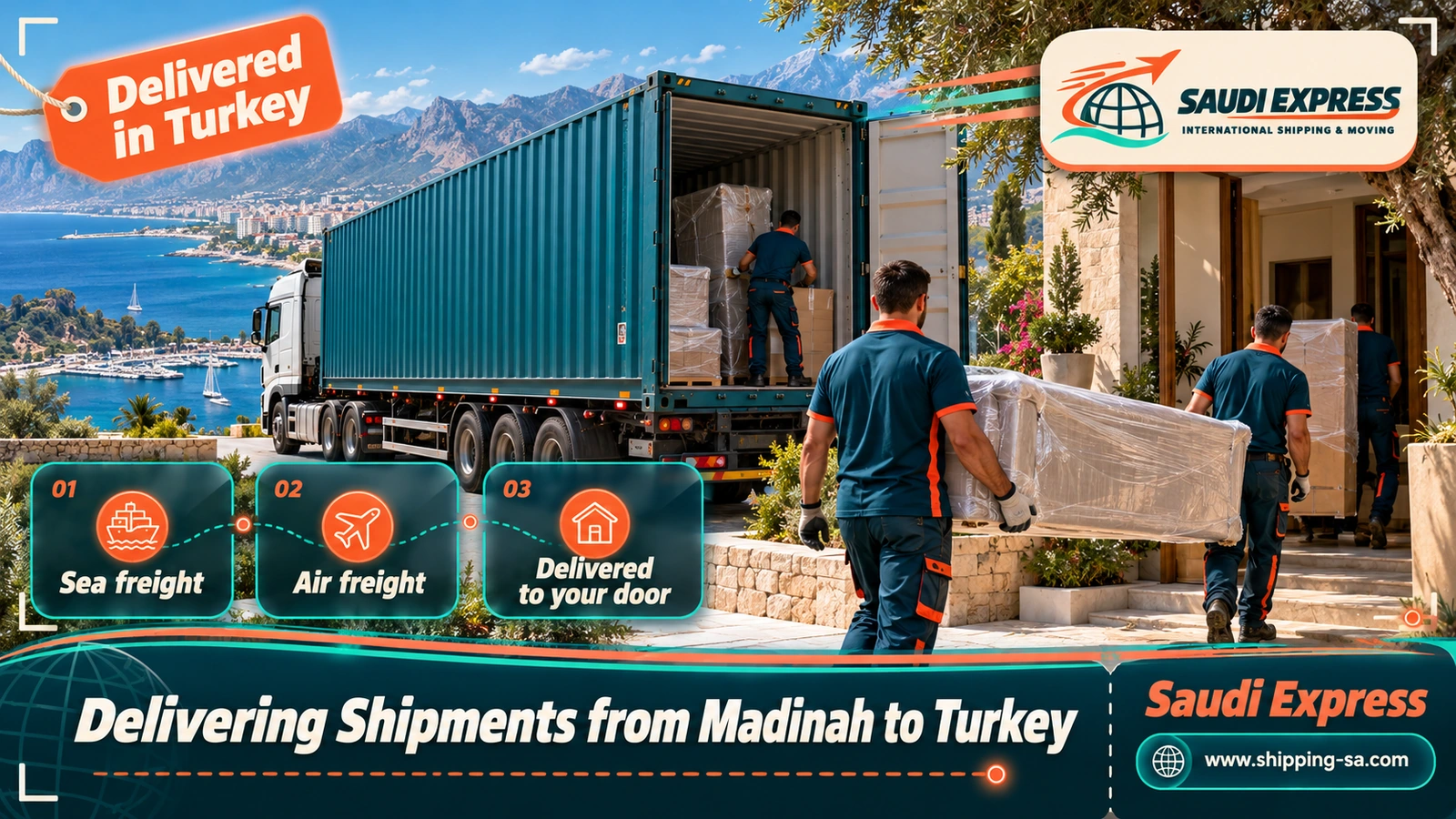 Delivering Shipments from Madinah to Turkey