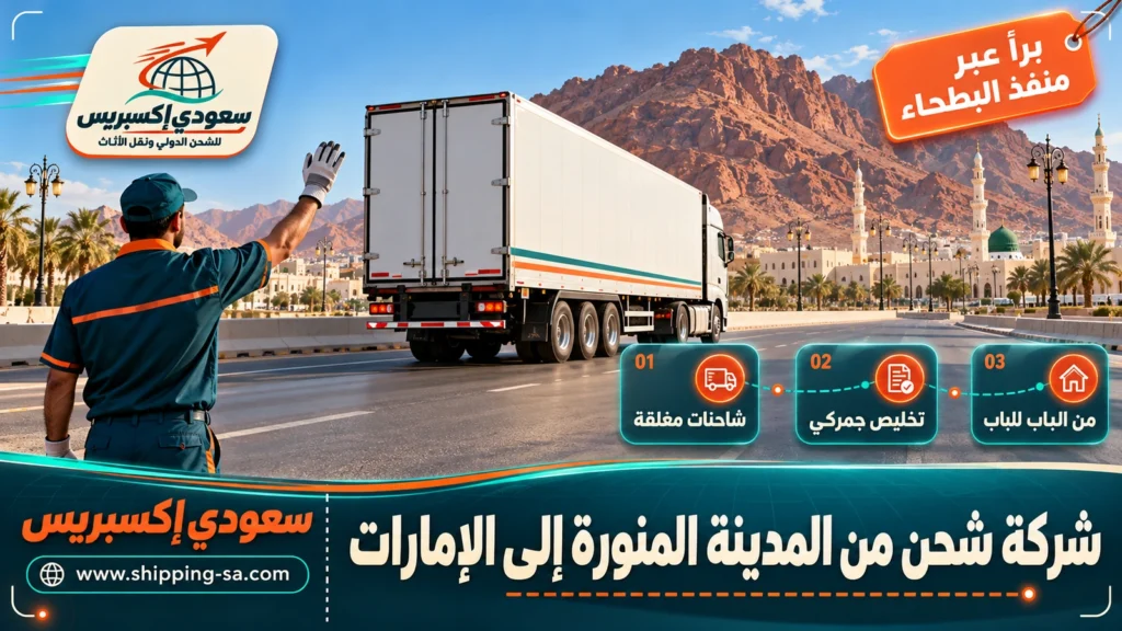شركة شحن من المدينة المنورة إلى الإمارات