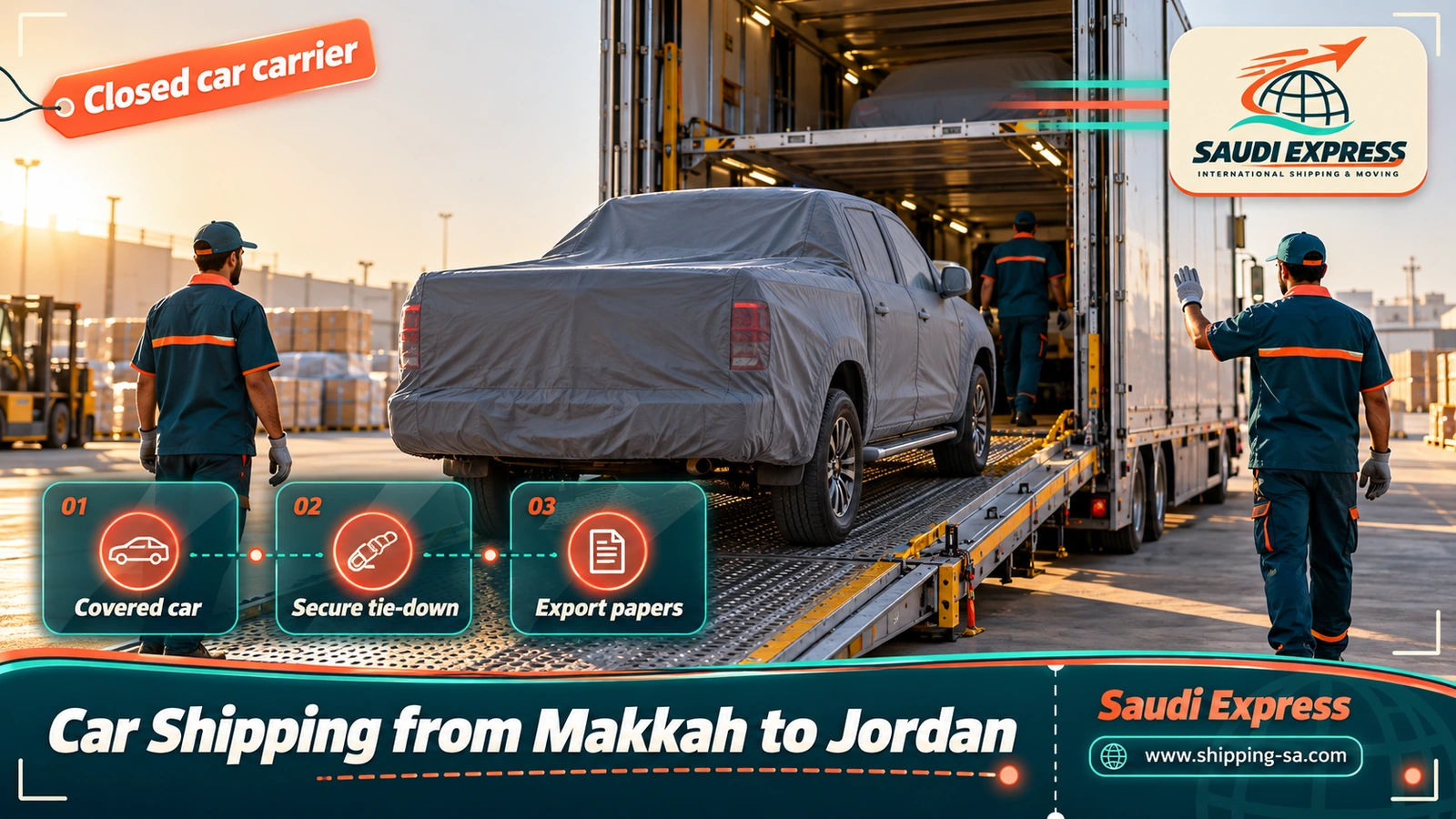 Car Shipping from Makkah to Jordan