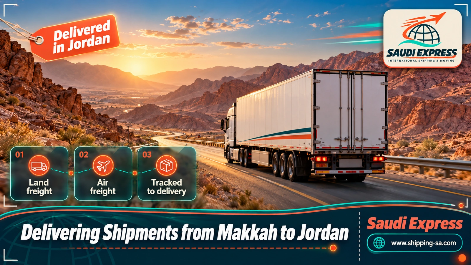 Delivering Shipments from Makkah to Jordan