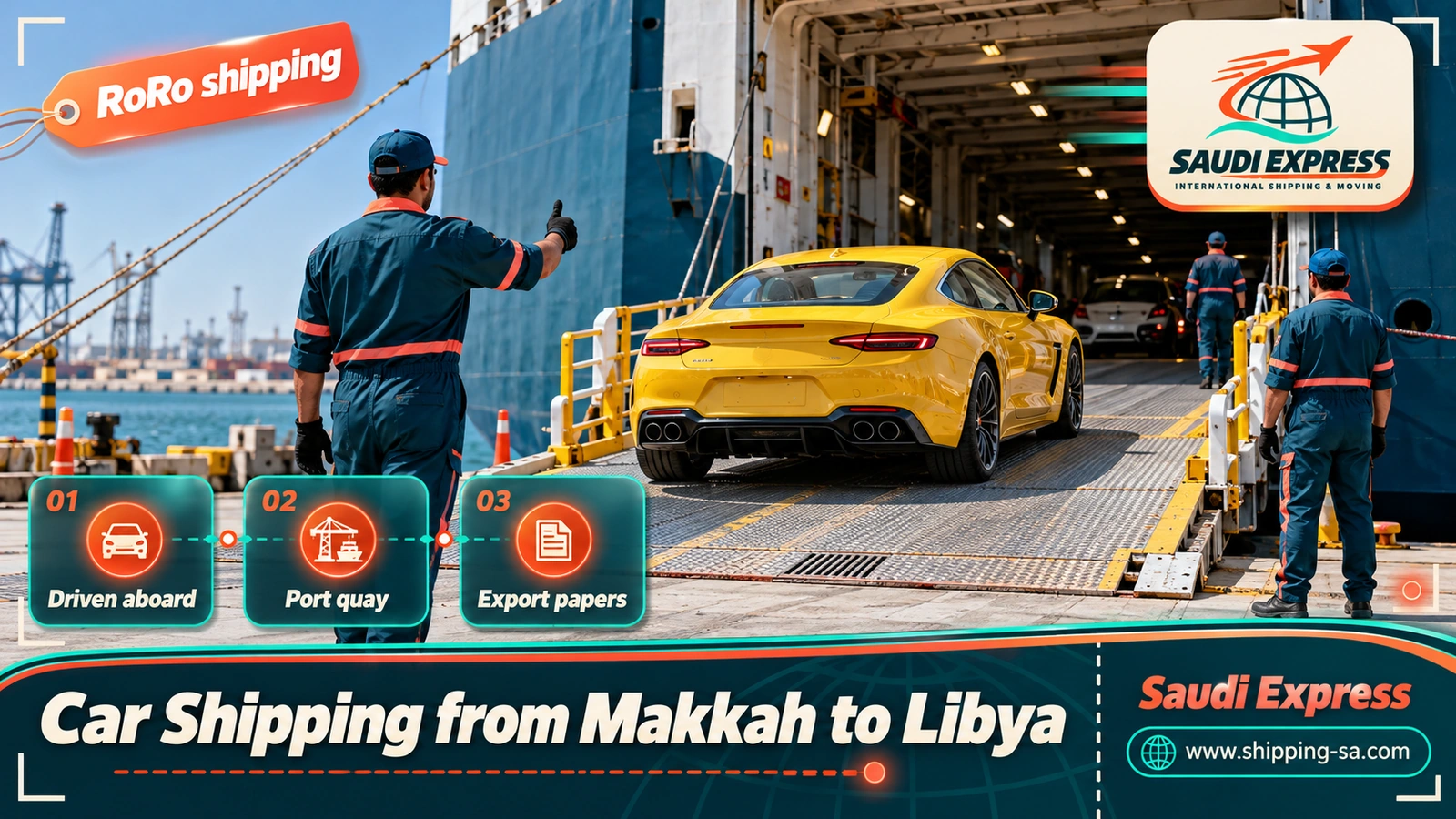 Car Shipping from Makkah to Libya