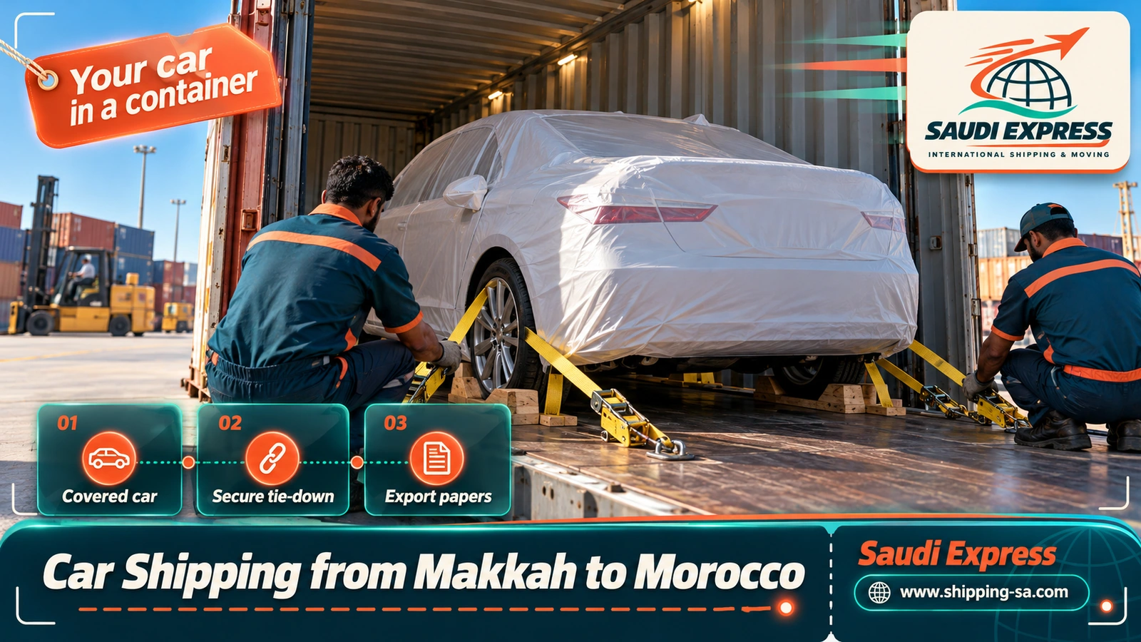 Car Shipping from Makkah to Morocco
