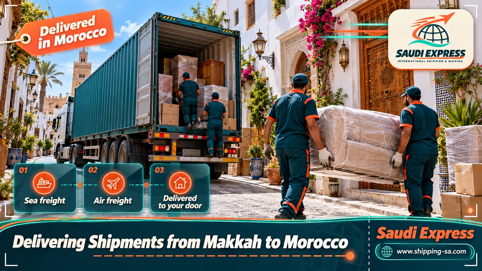 Delivering Shipments from Makkah to Morocco