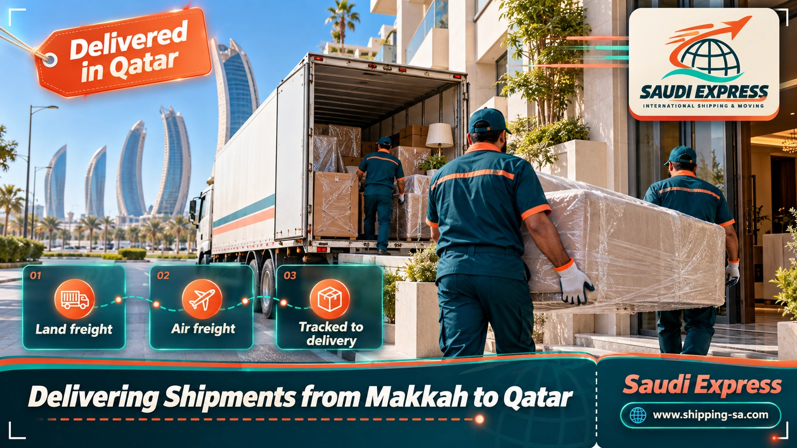 Delivering Shipments from Makkah to Qatar