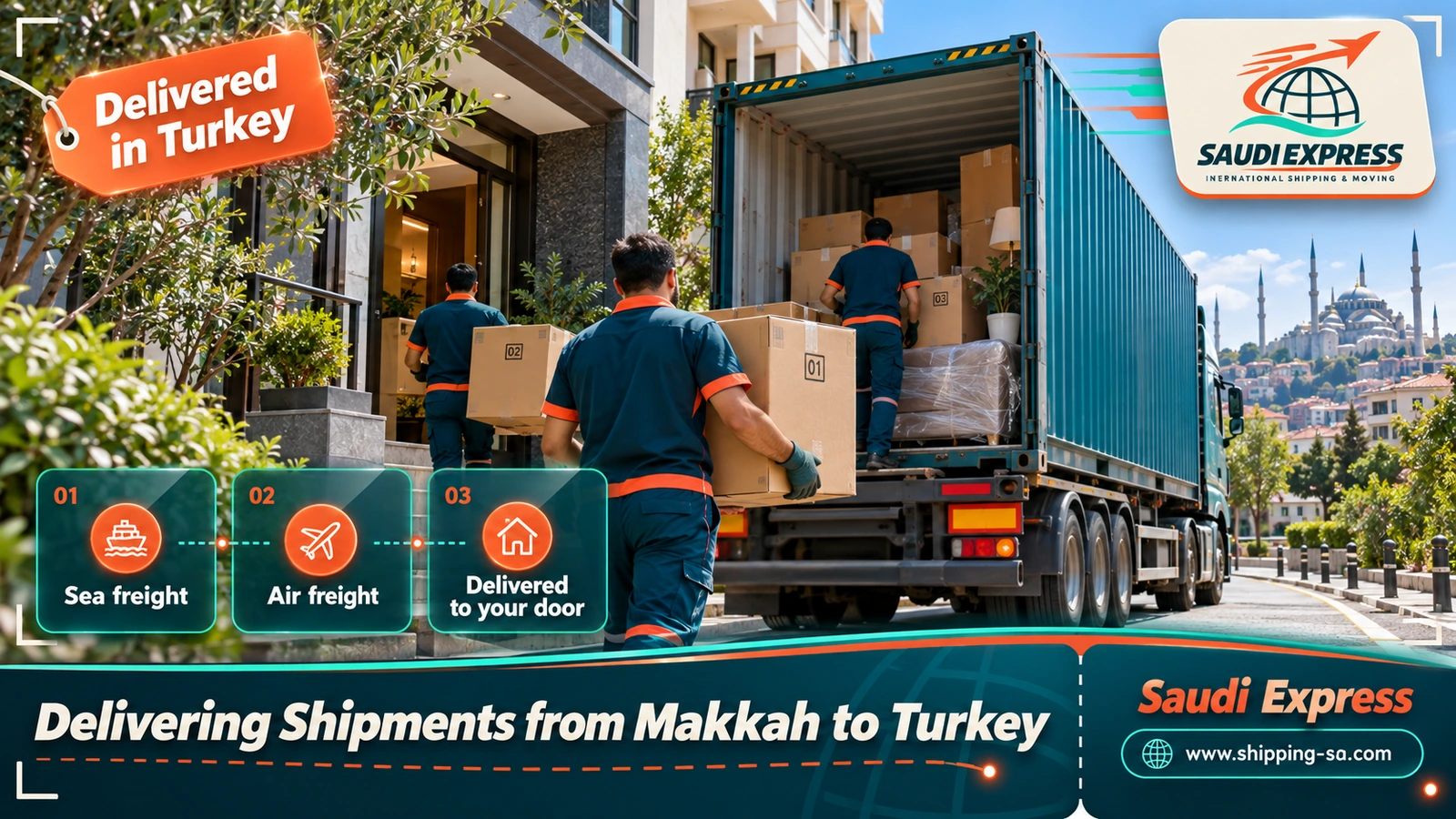 Delivering Shipments from Makkah to Turkey
