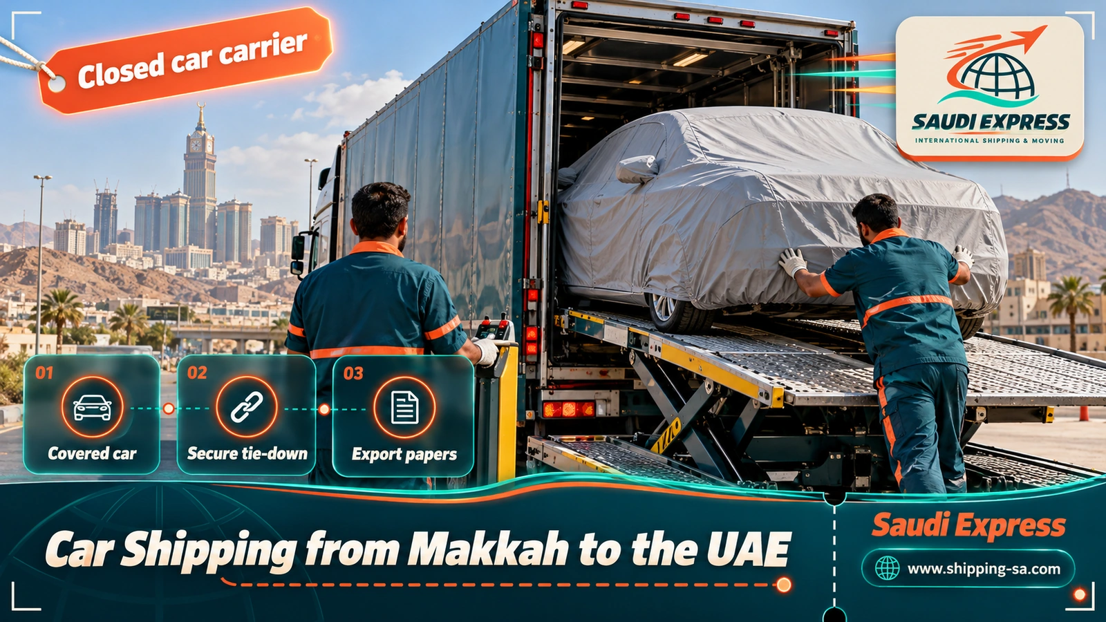 Car Shipping from Makkah to the UAE