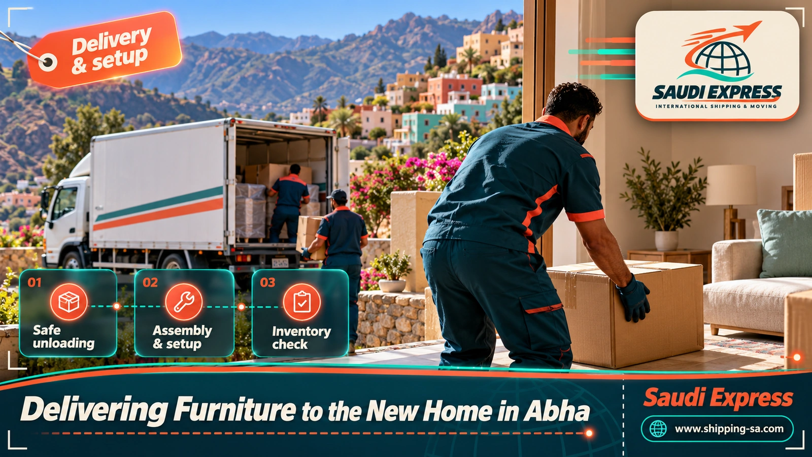 Delivering Furniture to the New Home in Abha