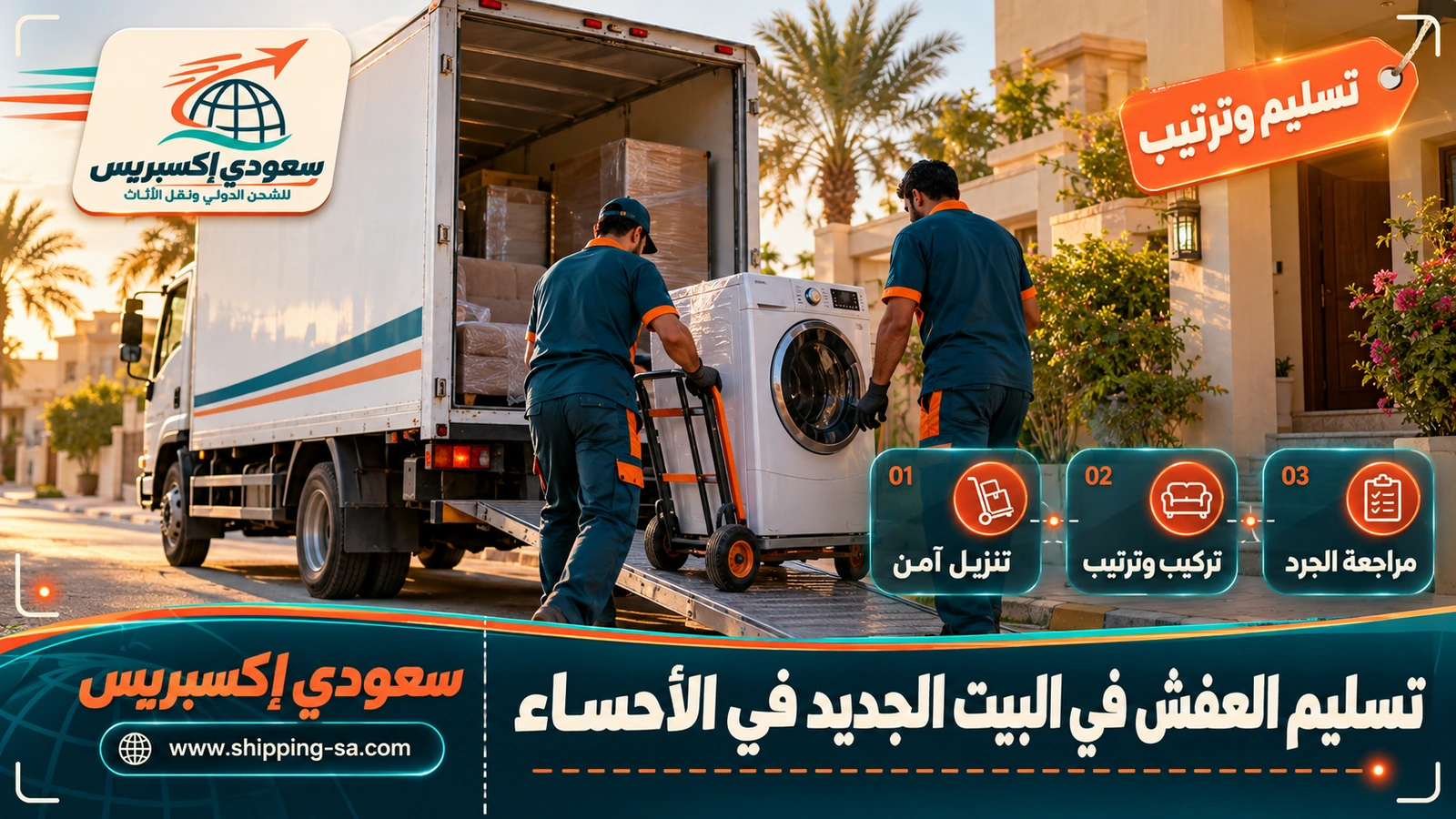 تسليم العفش في البيت الجديد في الأحساء