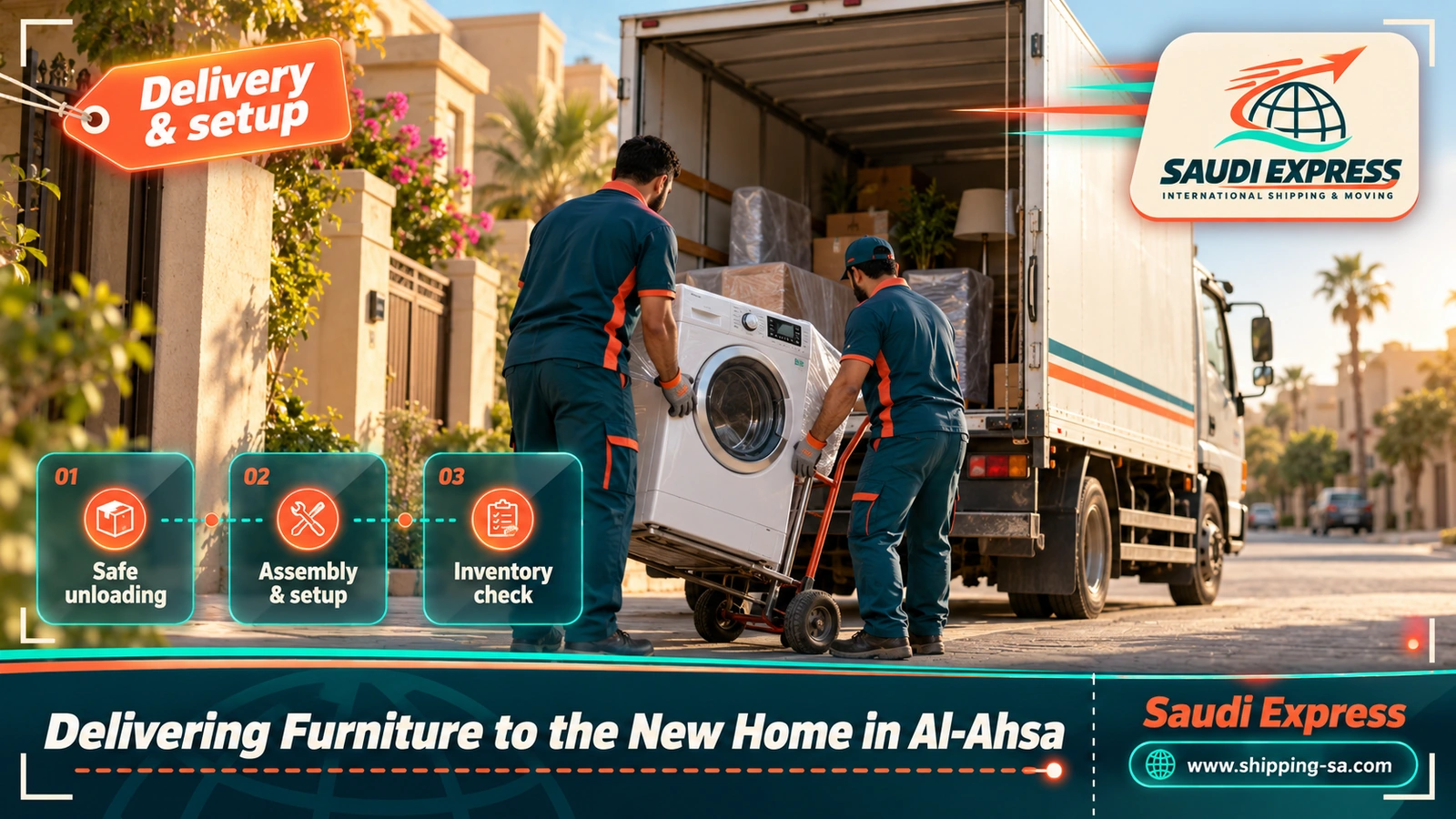 Delivering Furniture to the New Home in Al-Ahsa