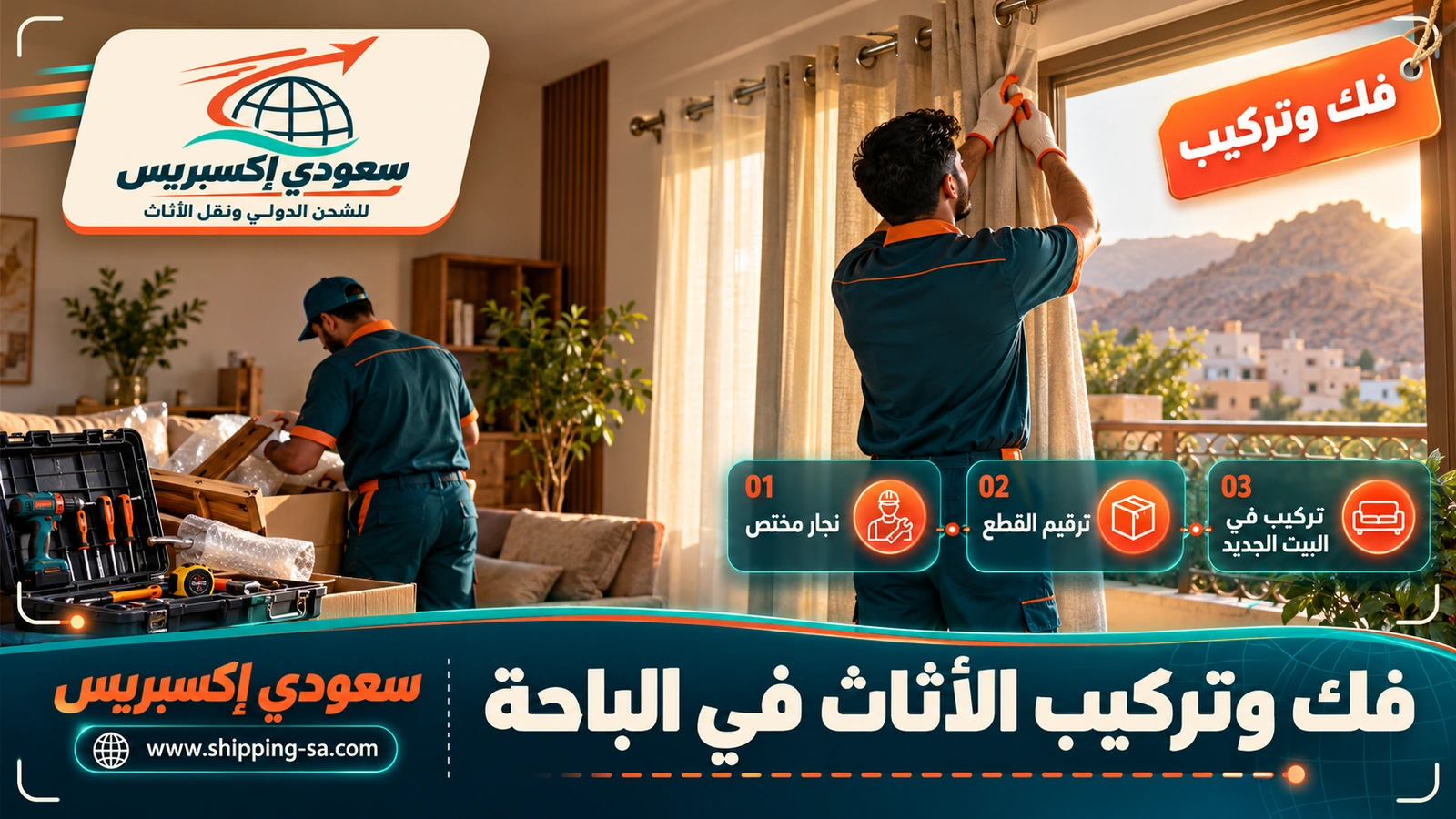 فك وتركيب الأثاث في الباحة
