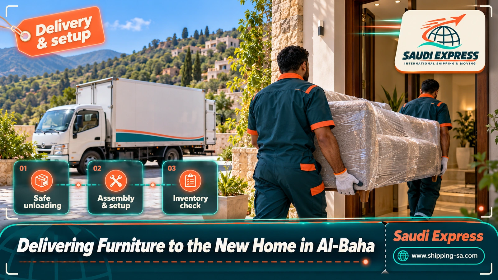 Delivering Furniture to the New Home in Al-Baha