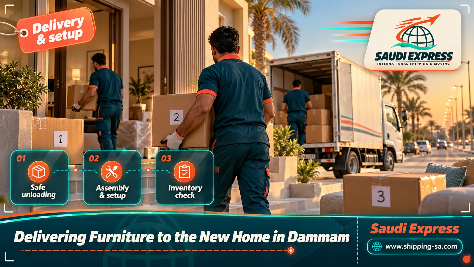 Delivering Furniture to the New Home in Dammam