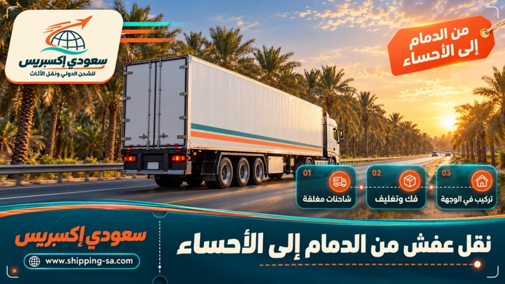نقل عفش من الدمام إلى الأحساء