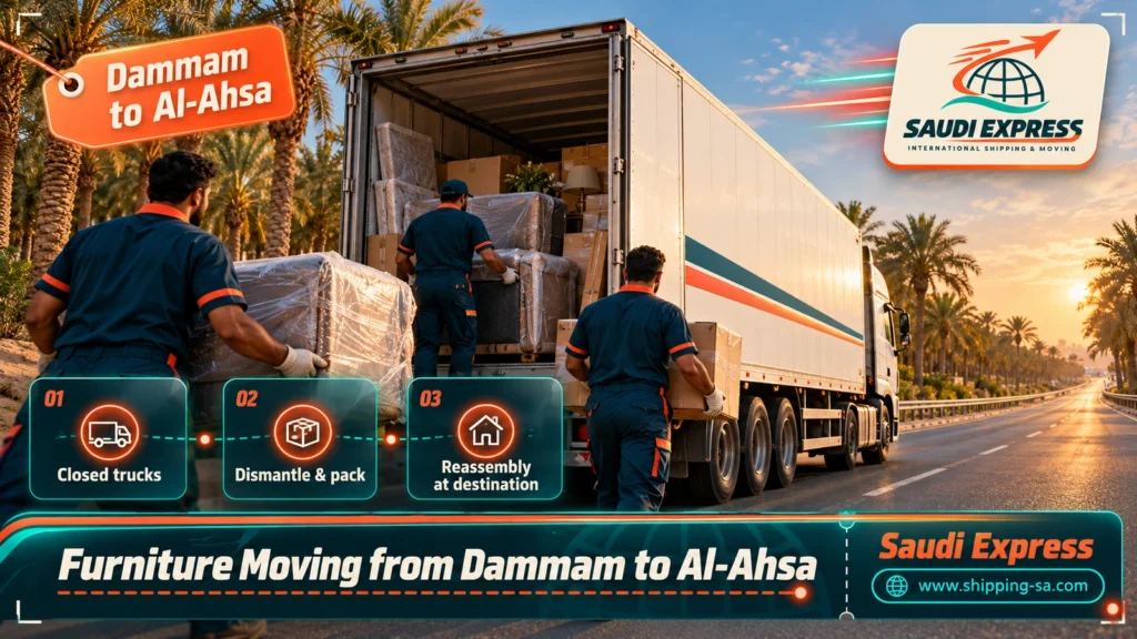 Furniture Moving from Dammam to Al-Ahsa