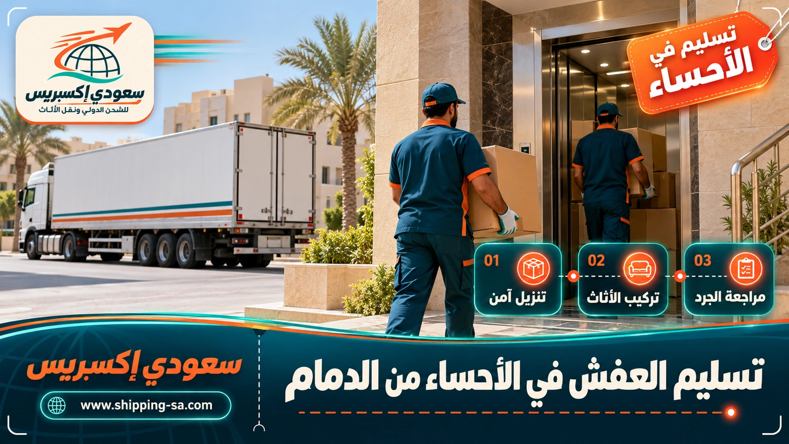 تسليم العفش في الأحساء من الدمام