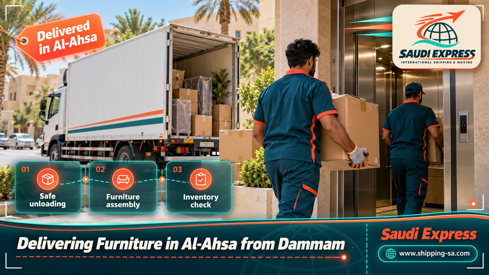 Delivering Furniture in Al-Ahsa from Dammam