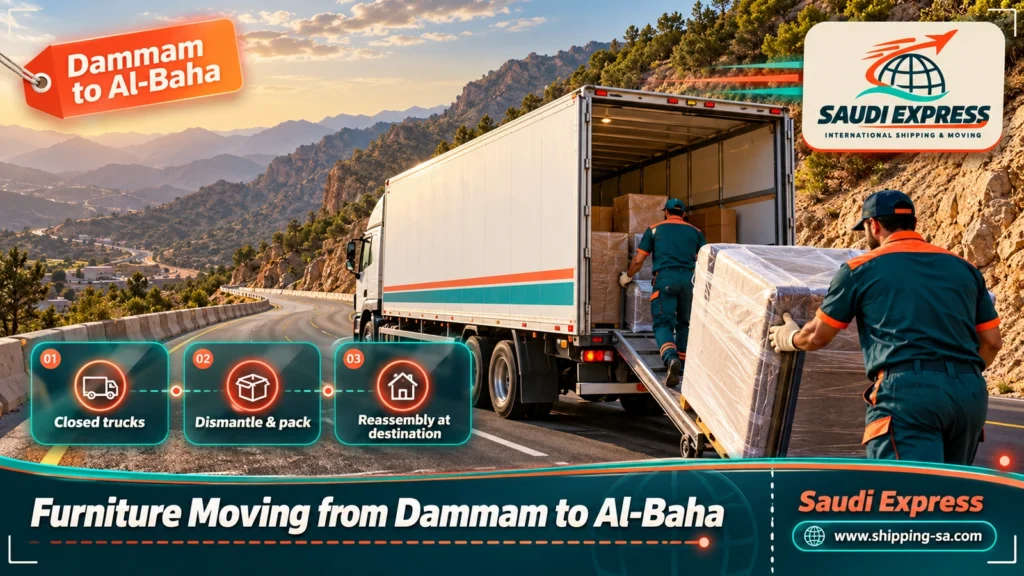 Furniture Moving from Dammam to Al-Baha