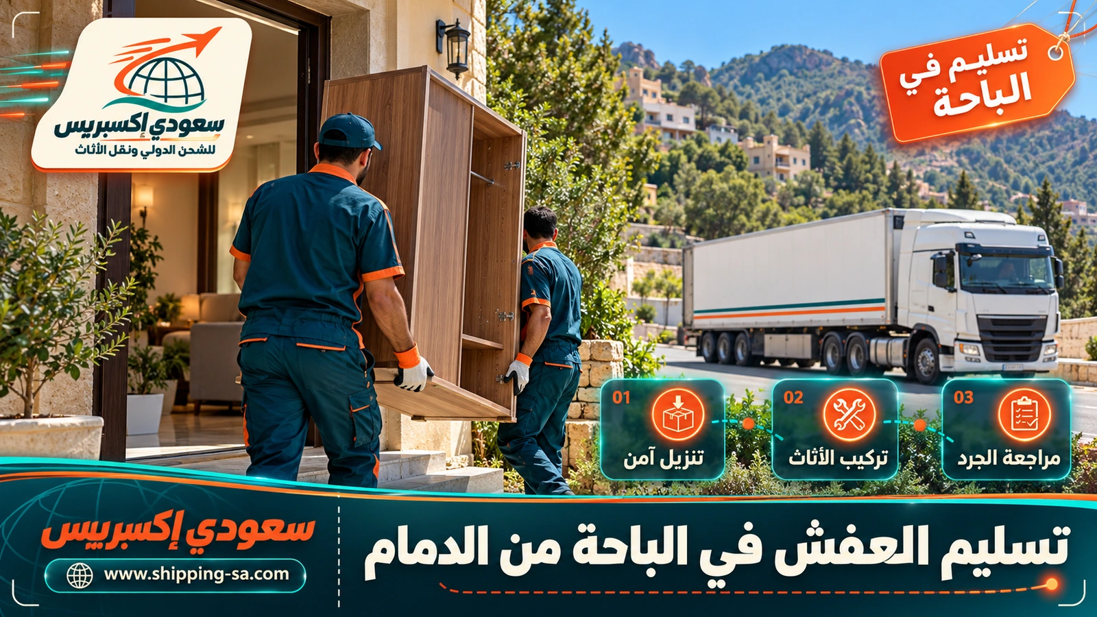 تسليم العفش في الباحة من الدمام