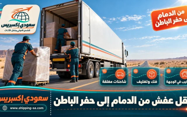 نقل عفش من الدمام إلى حفر الباطن