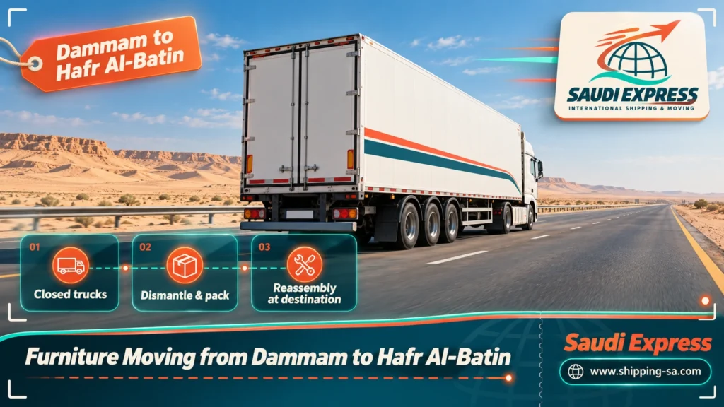 Furniture Moving from Dammam to Hafr Al-Batin