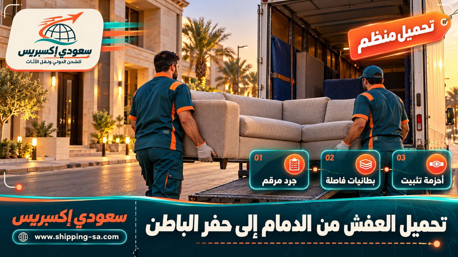 تحميل العفش من الدمام إلى حفر الباطن