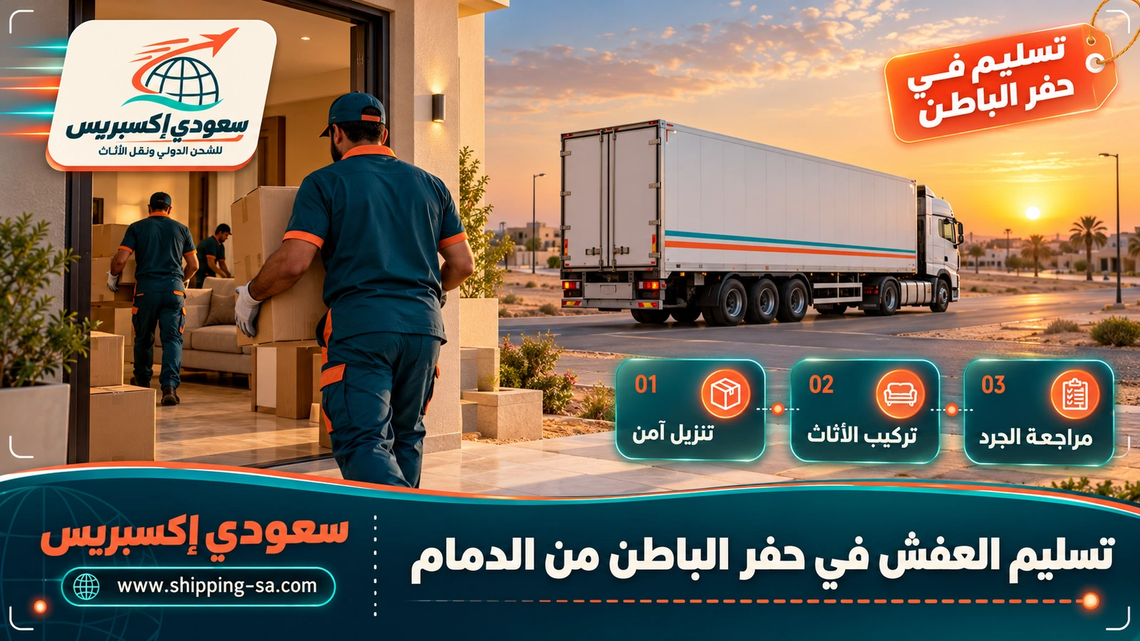 تسليم العفش في حفر الباطن من الدمام