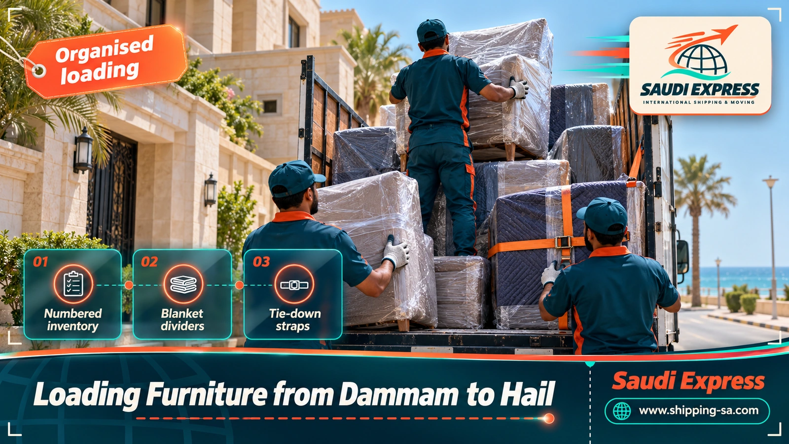 Loading Furniture from Dammam to Hail