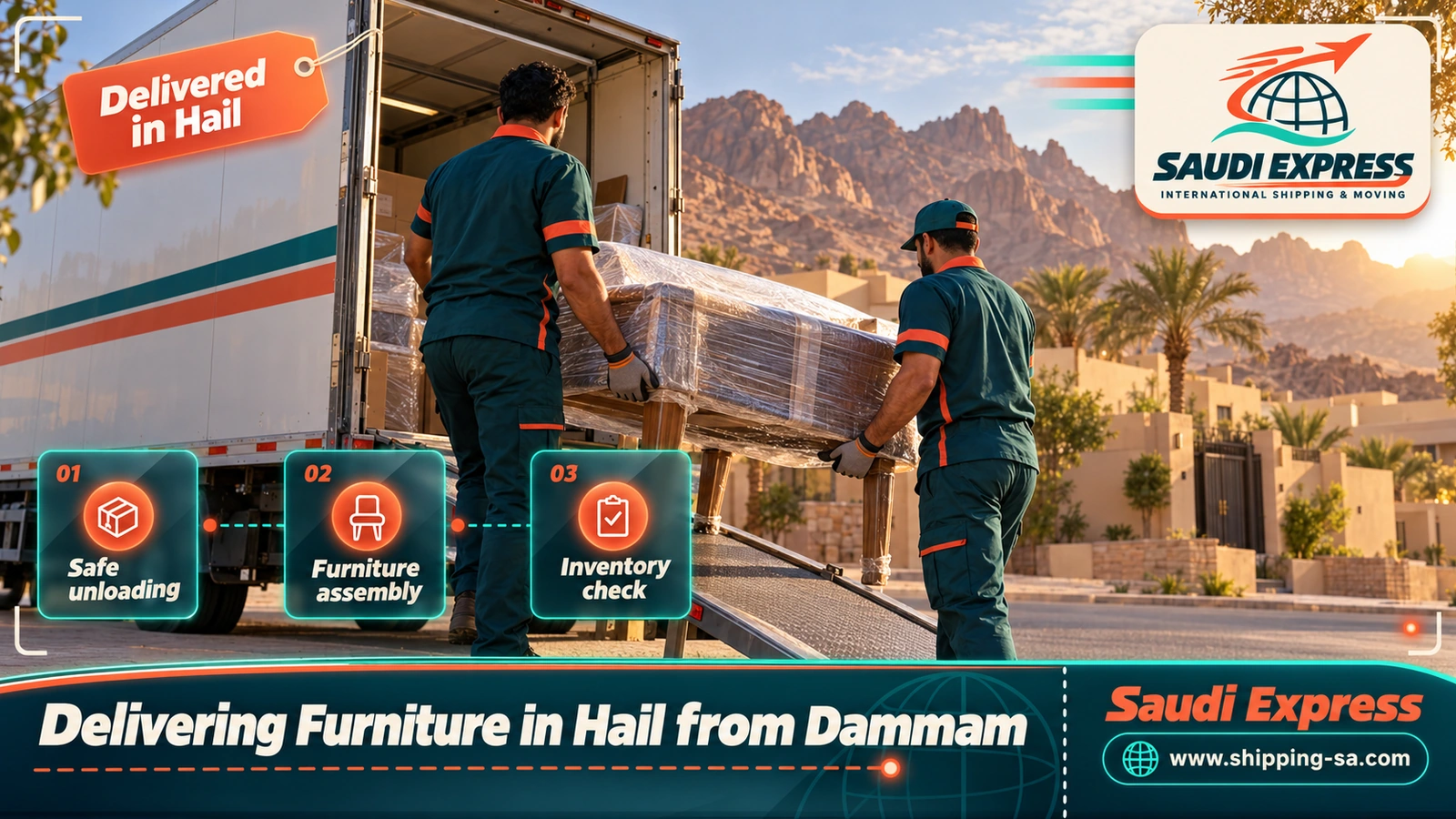 Delivering Furniture in Hail from Dammam