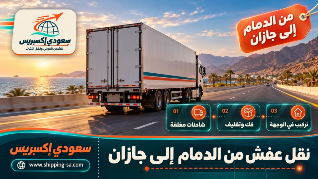 نقل عفش من الدمام إلى جازان
