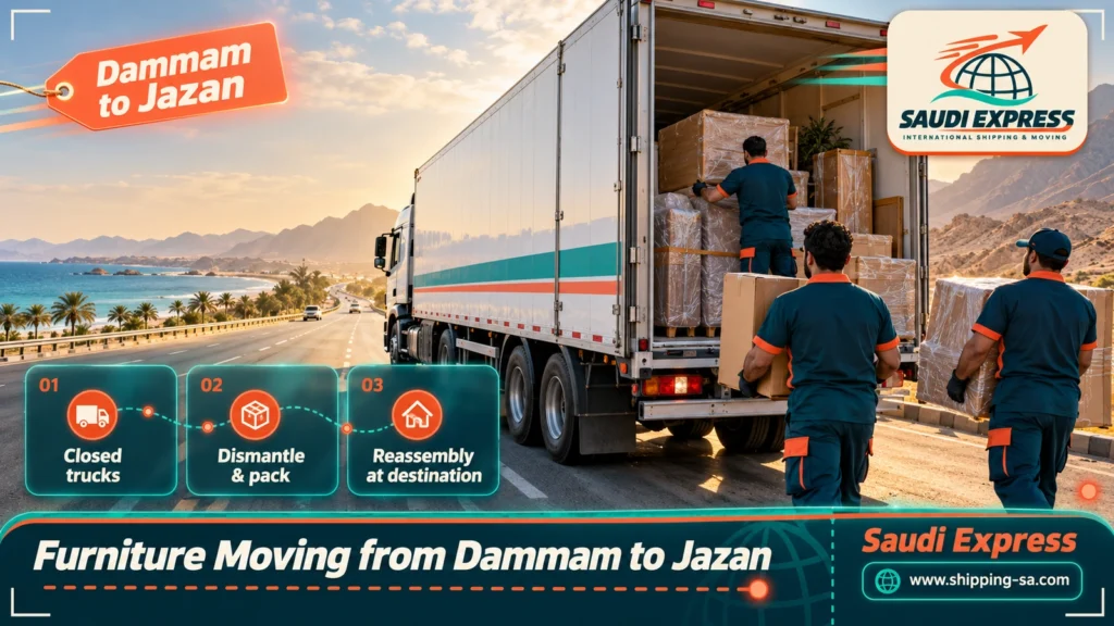 Furniture Moving from Dammam to Jazan
