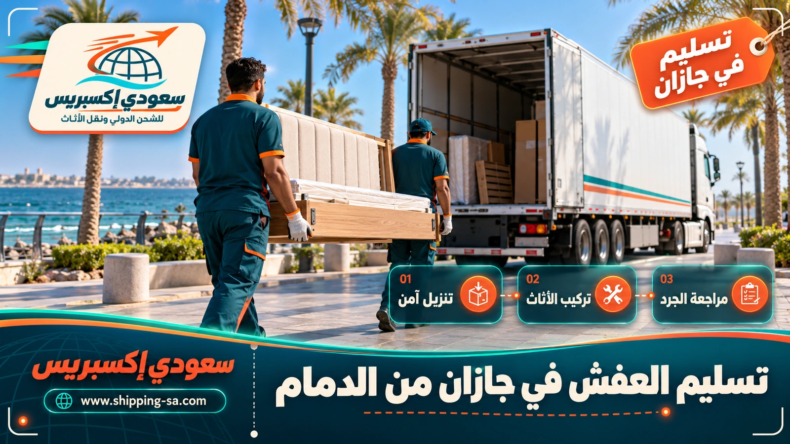 تسليم العفش في جازان من الدمام
