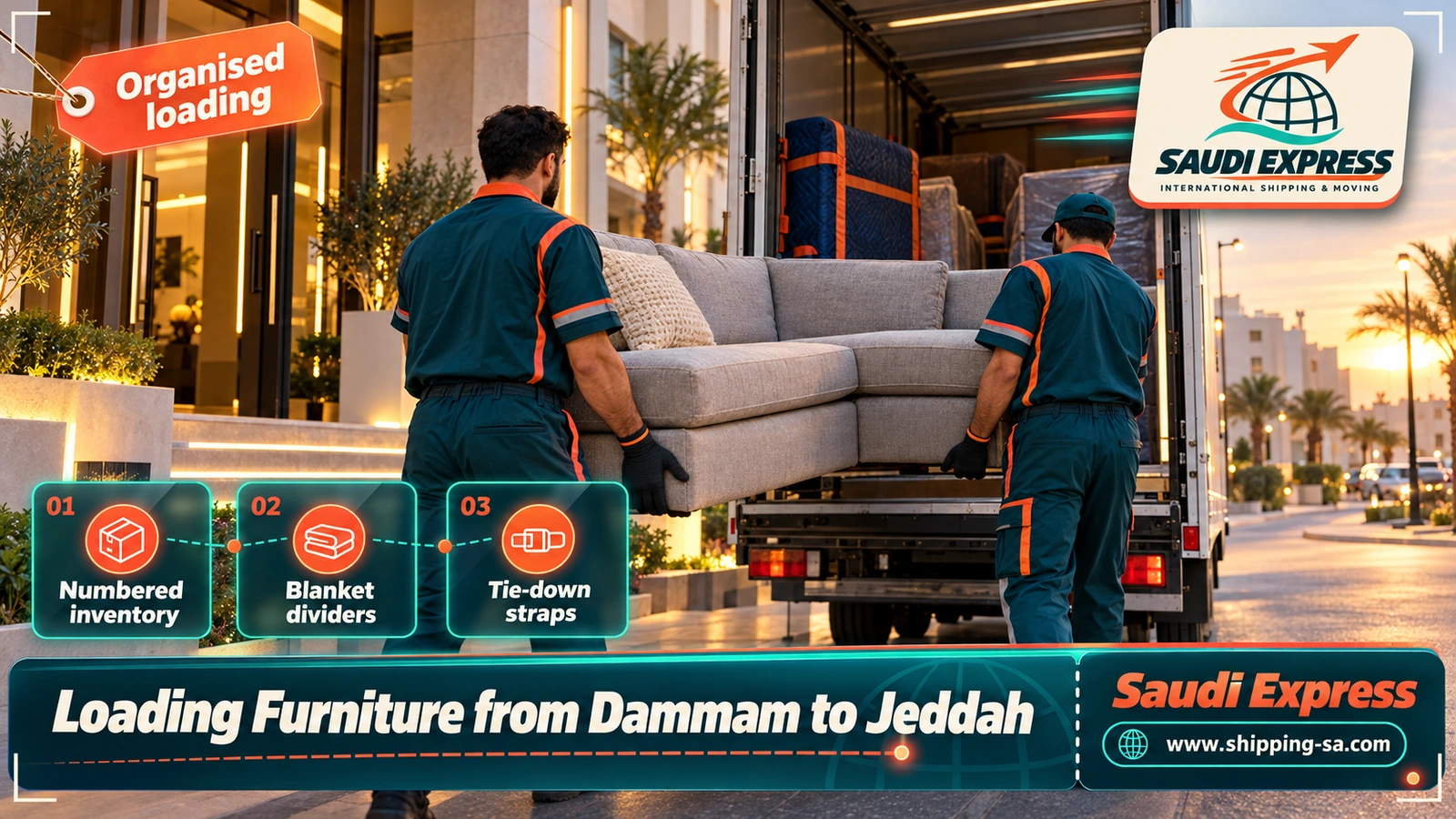 Loading Furniture from Dammam to Jeddah