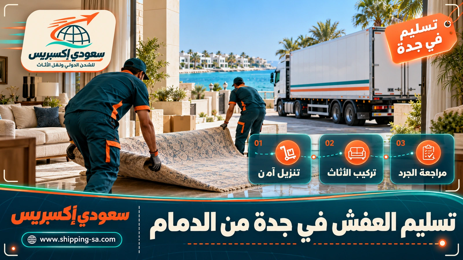 تسليم العفش في جدة من الدمام
