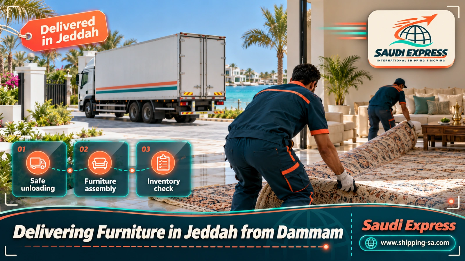 Delivering Furniture in Jeddah from Dammam