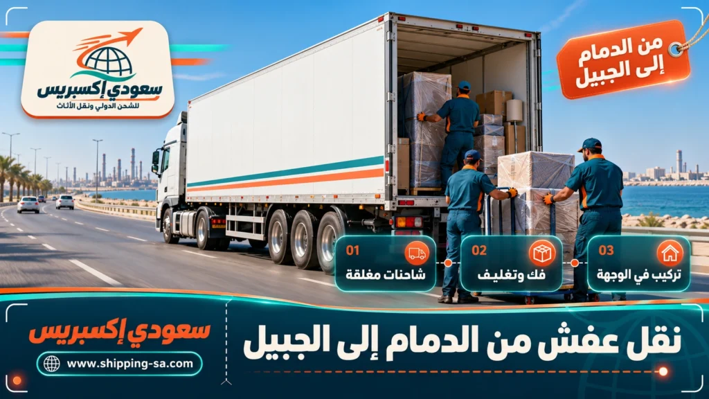 نقل عفش من الدمام إلى الجبيل
