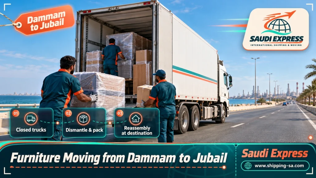 Furniture Moving from Dammam to Jubail
