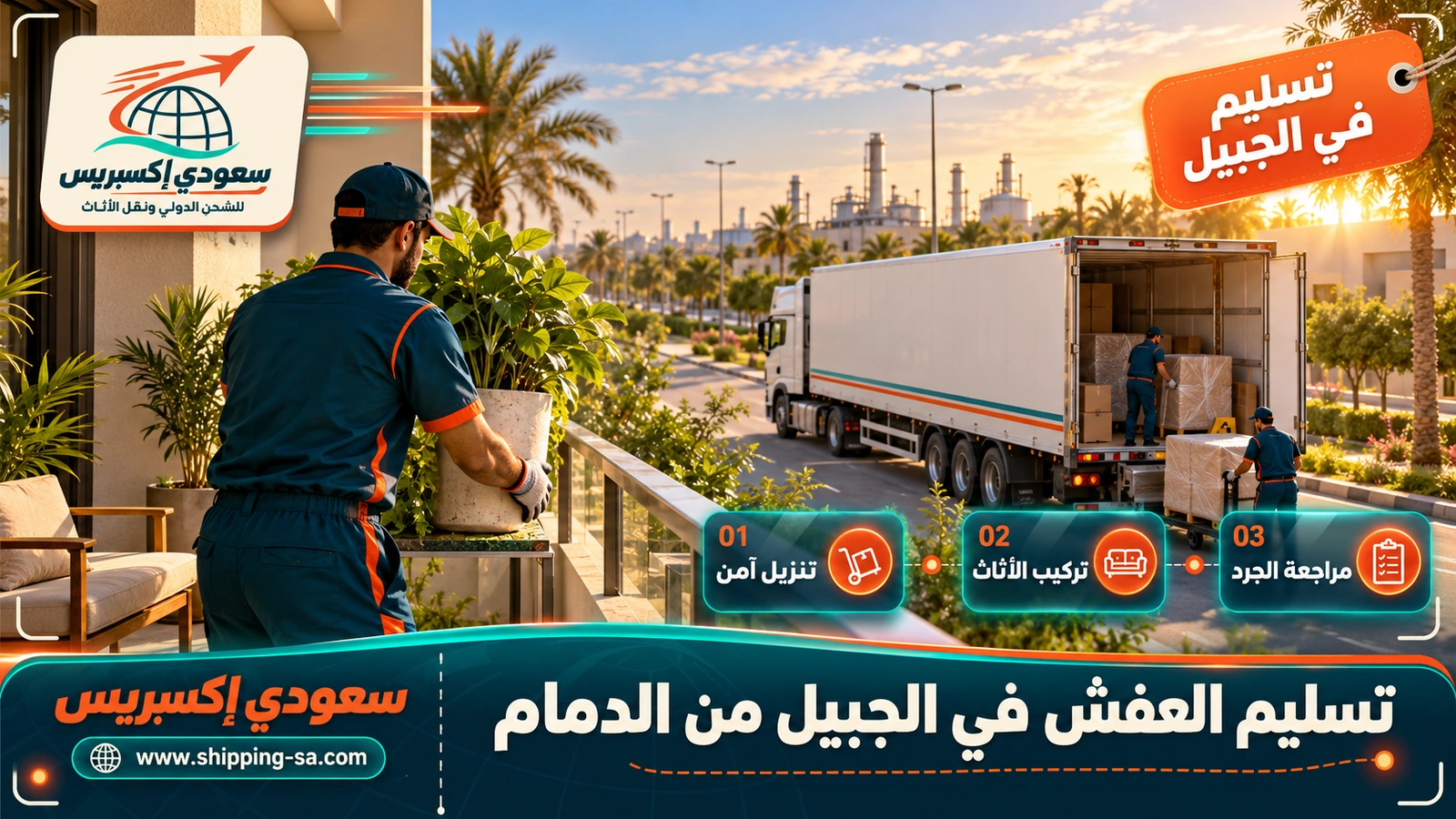 تسليم العفش في الجبيل من الدمام