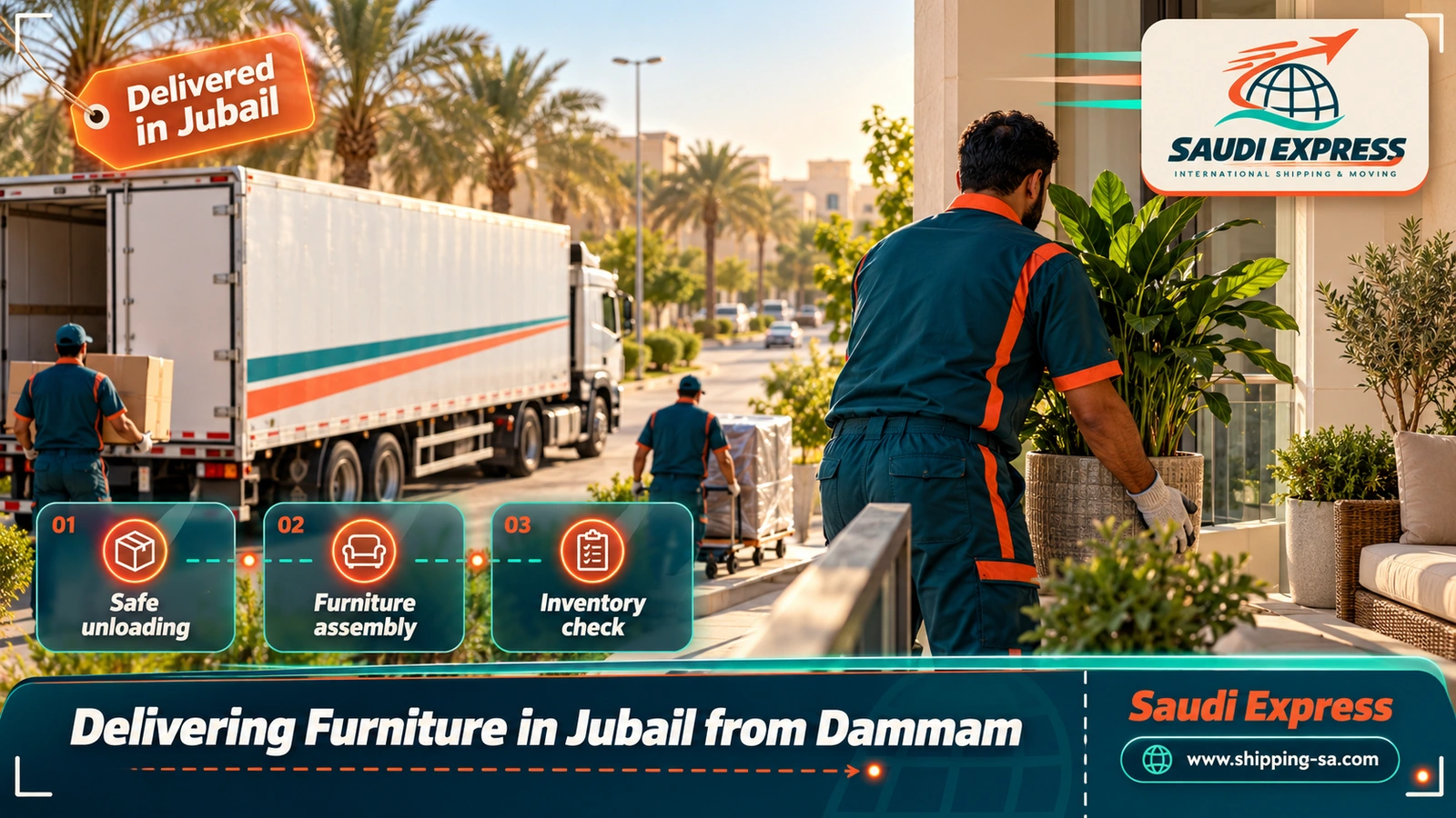 Delivering Furniture in Jubail from Dammam