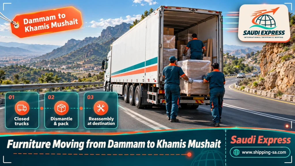 Furniture Moving from Dammam to Khamis Mushait