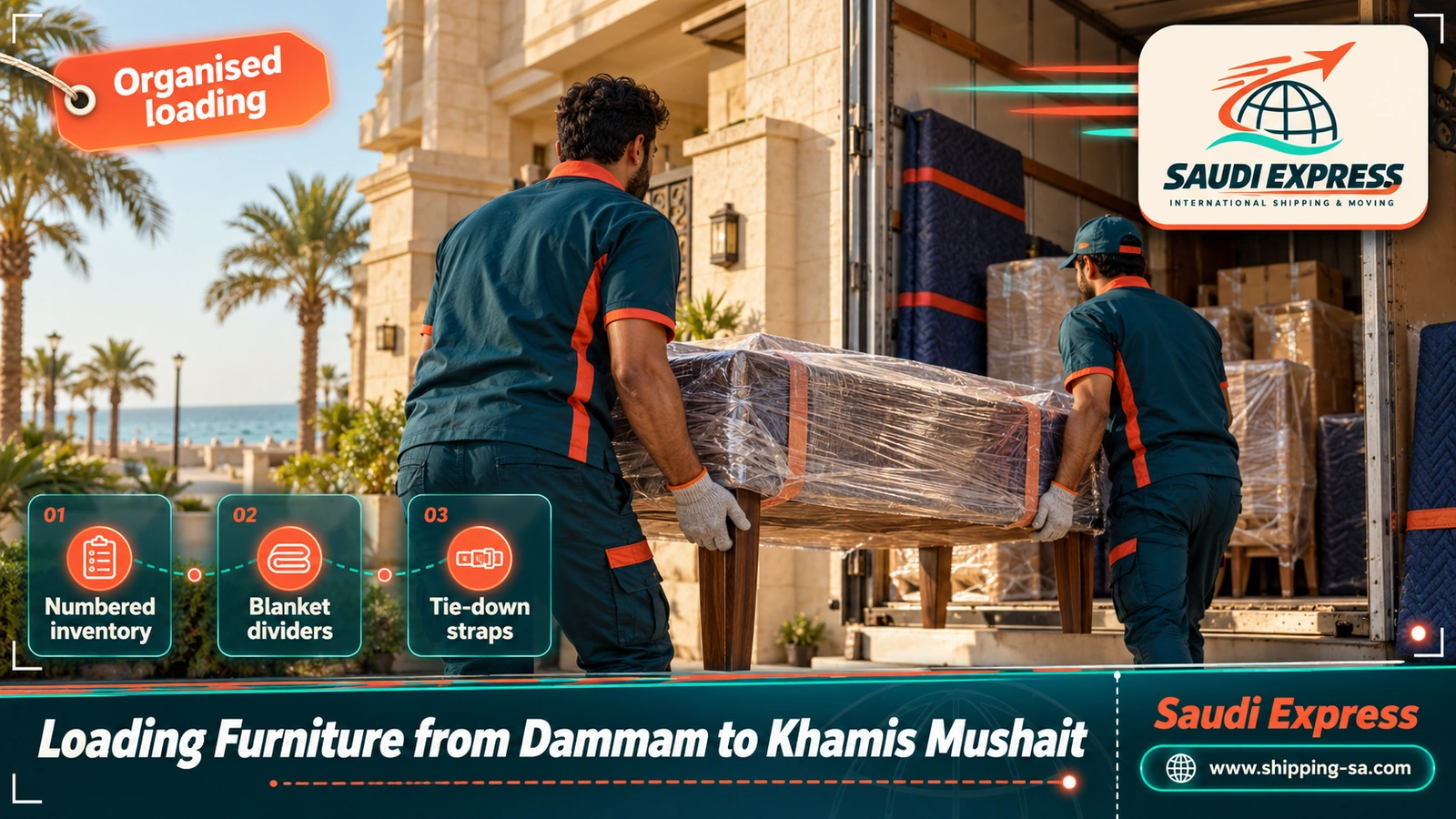 Loading Furniture from Dammam to Khamis Mushait