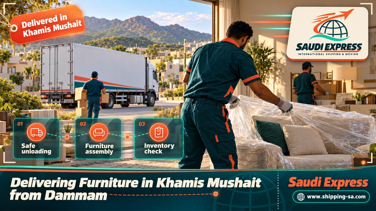 Delivering Furniture in Khamis Mushait from Dammam