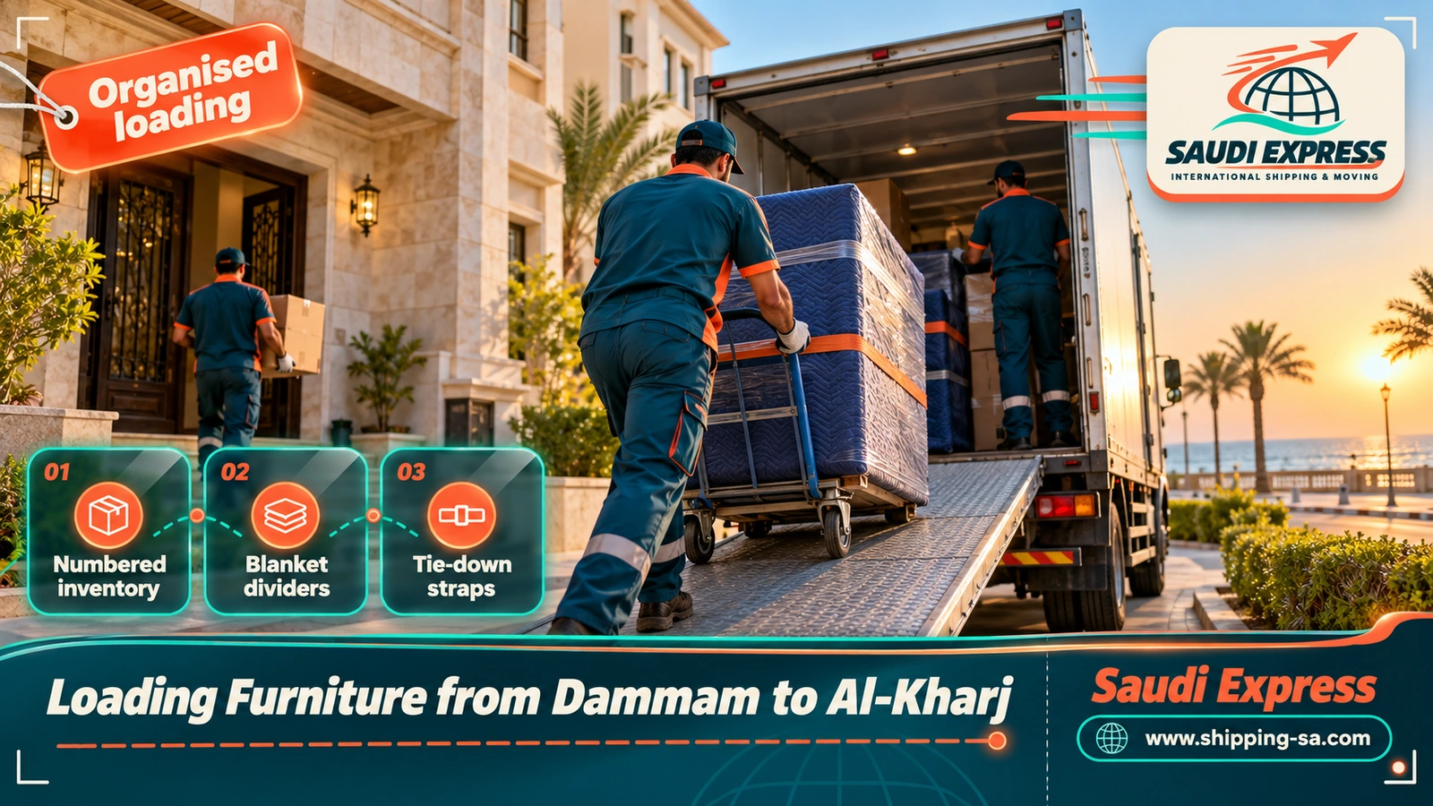 Loading Furniture from Dammam to Al-Kharj