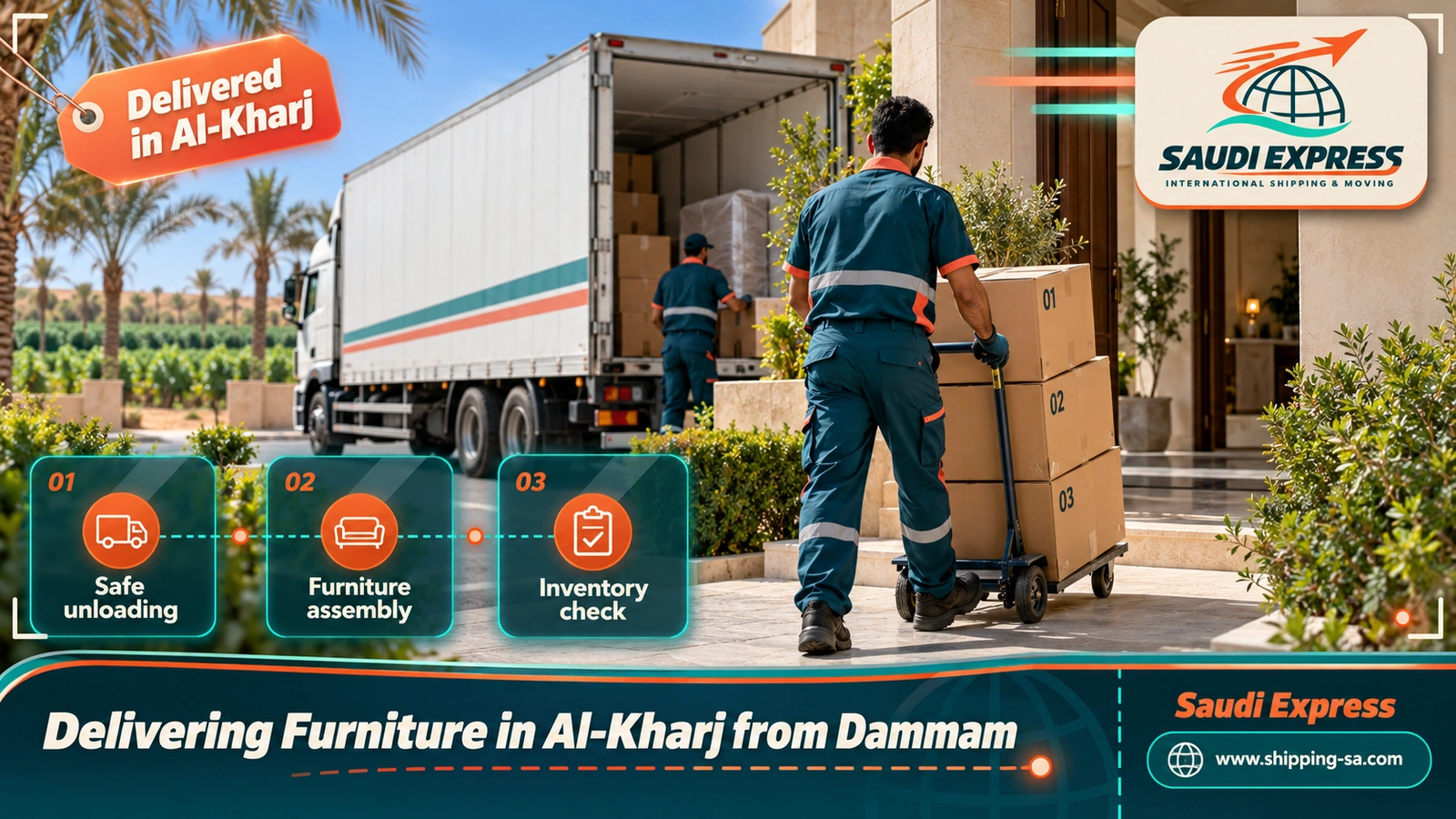 Delivering Furniture in Al-Kharj from Dammam