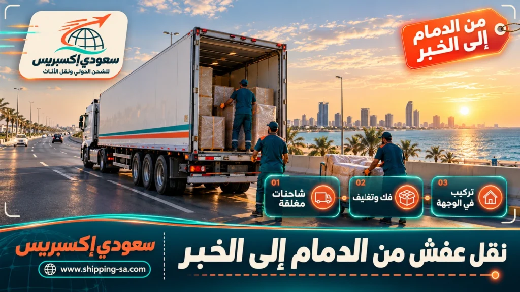نقل عفش من الدمام إلى الخبر
